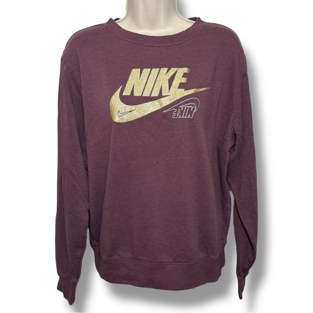 Nike Women’s Club Crewneck Fleece Sweatshirt Maroon Size Small